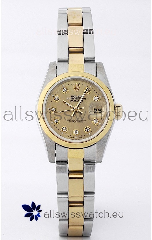 Rolex DateJust Two Tone Lady's Replica Watch