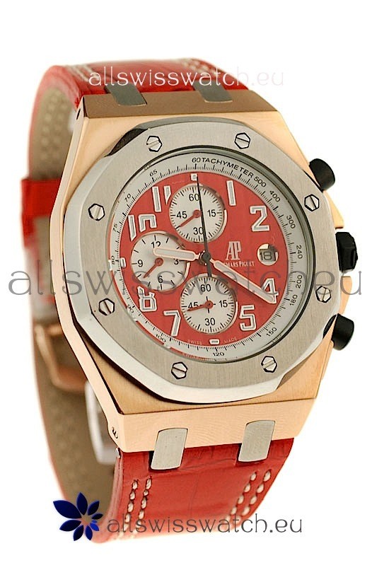 Audemars Piguet Royal Oak Offshore Limited Edition SingaporeGP 2008 Japanese Watch in Red Dial