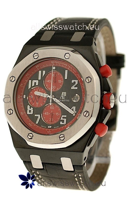 Audemars Piguet Royal Oak Offshore Limited Edition SingaporeGP 2008 Japanese PVD Watch in Black Dial
