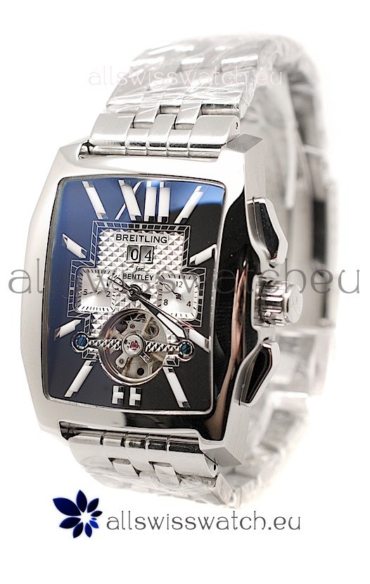 Breitling For Bentley Flying B Japanese Chronograph Watch in Dark Blue Dial