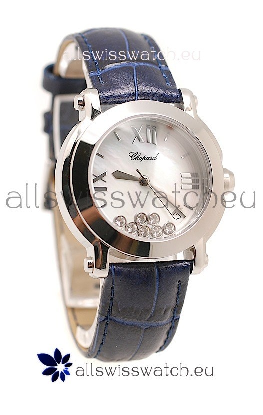 Chopard Happy Sport Ladies Swiss Replica Watch in White Dial