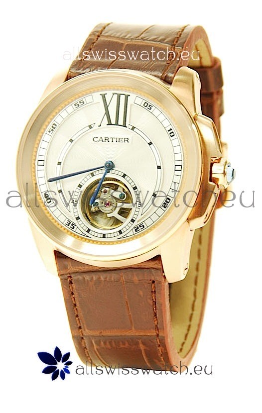 Calibre de Cartier Flying Tourbillon Japanese Replica Watch