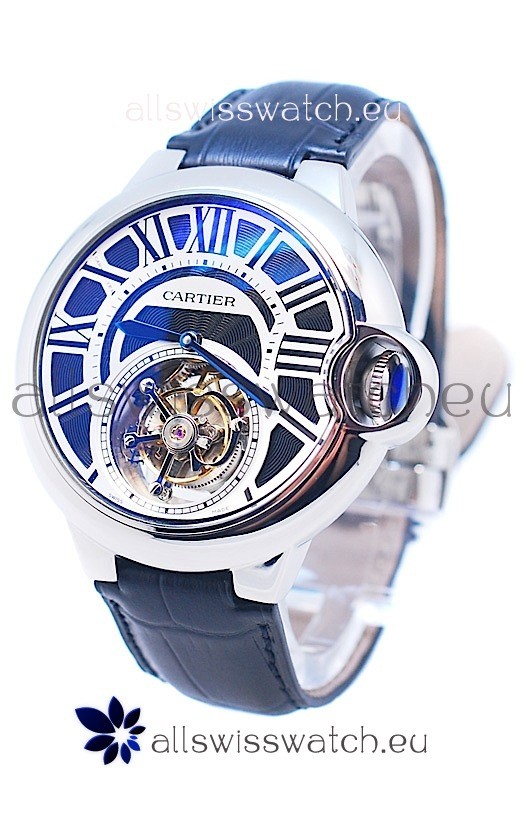 Cartier Ballon de Bleu Flying Tourbillon Swiss Silver Watch