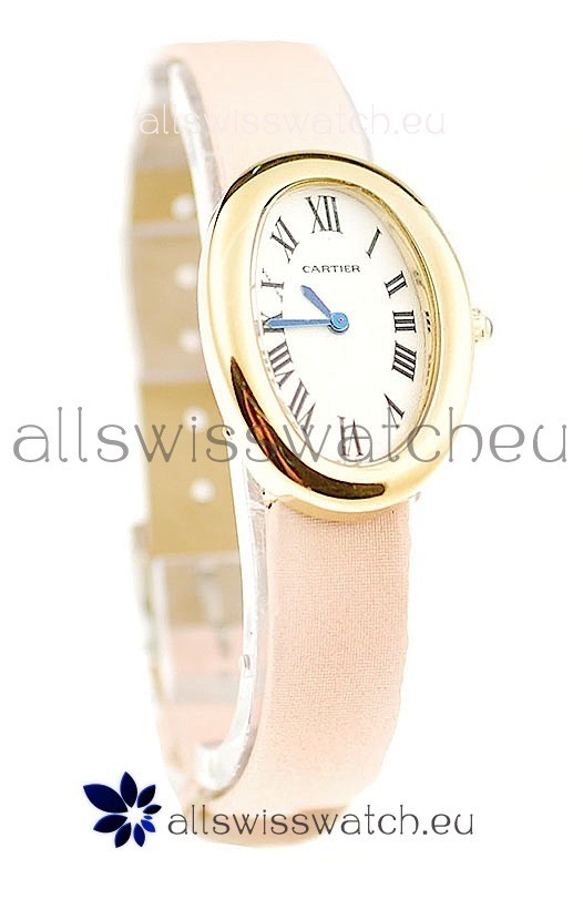 Cartier Baignoire Ladies Japanese Replica Gold Watch