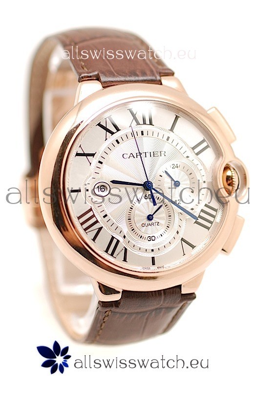 Ballon Blue De Cartier Swiss Replica Gold Watch