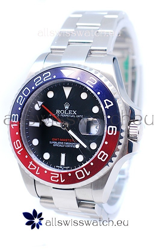 Rolex GMT Masters II 2011 Edition Replica Blue and Red Ceramic Bezel Watch