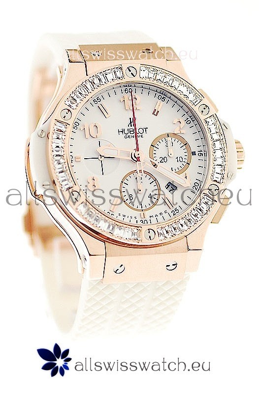 Hublot Big Bang Snow Edition Swiss Watch in Pink Gold Casing