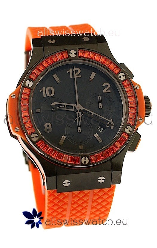 Hublot Black Big Bang Orange Tutti Fruitti Swiss Replica Watch