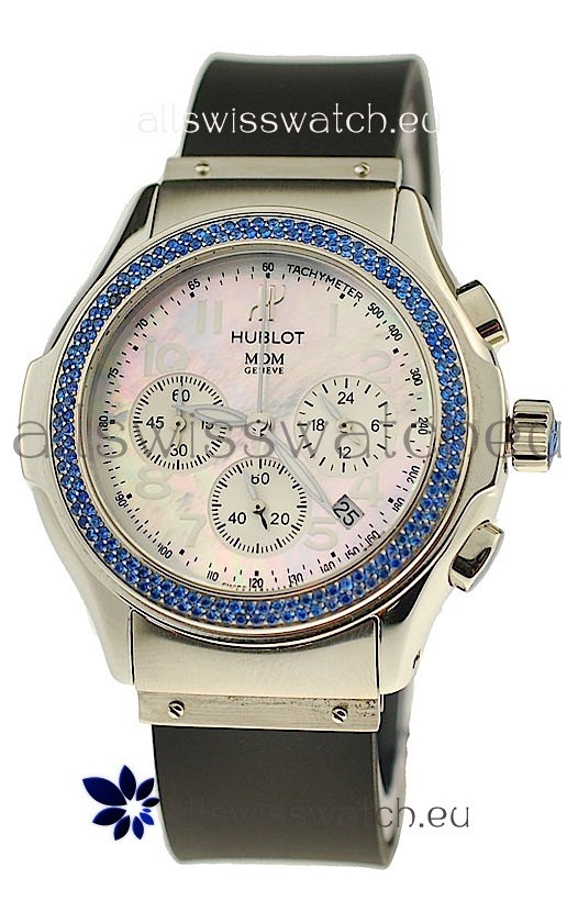 Hublot MDM Chronograph Swiss Replica Watch in Steel Case