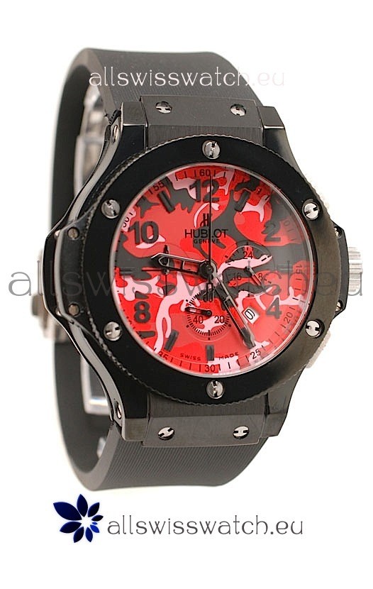 Hublot Big Bang Commando Red Camouflage Japanese Watch