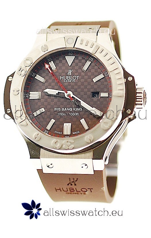 Hublot Big Bang King Swiss Watch in Steel Case Palladium Coated Bezel