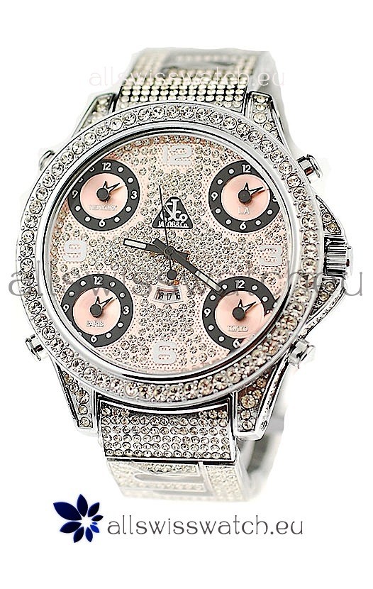 Jacob & Co Diamond Watch in Pink Subdials