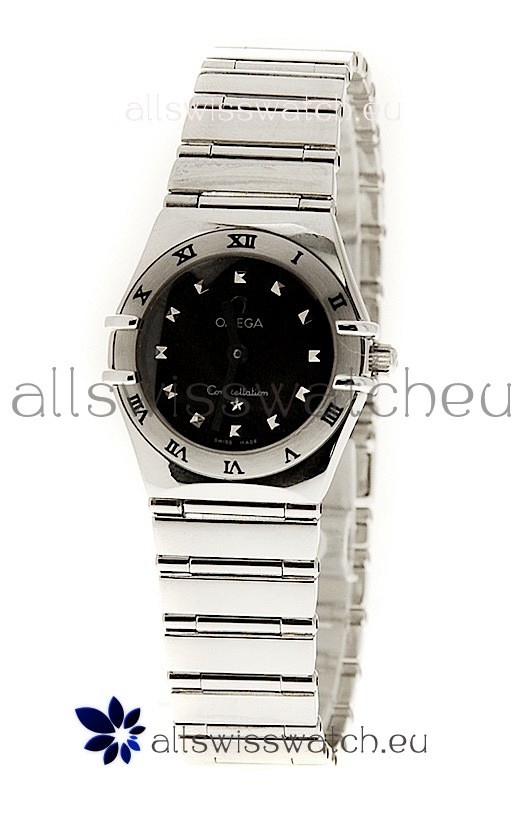 Omega Constellation Ladies Swiss Watch in Black Dial