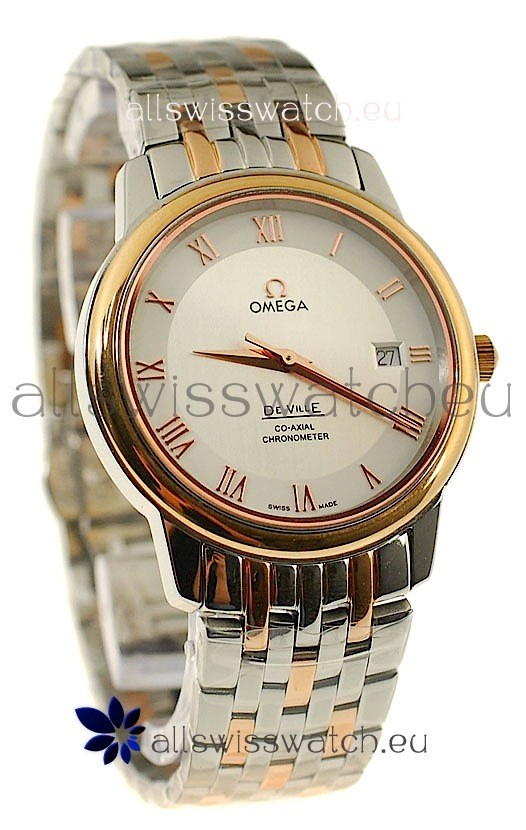 Omega Co-Axial Deville Japanese Rose Gold Watch in Roman Markers