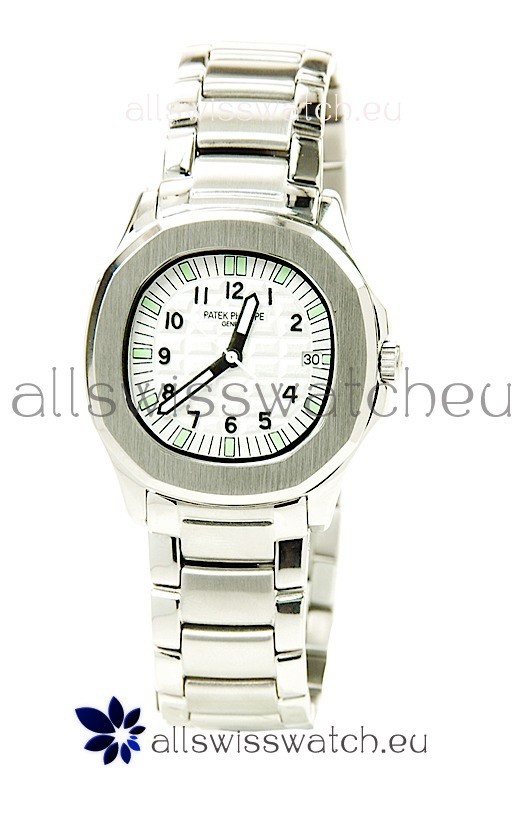 Patek Philippe Aquanaut Ladies Steel Watch in Green Markers