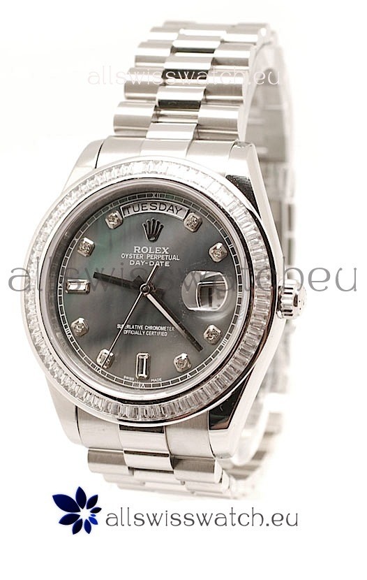 Rolex DayDate Swiss Replica Watch in Pearl Dial