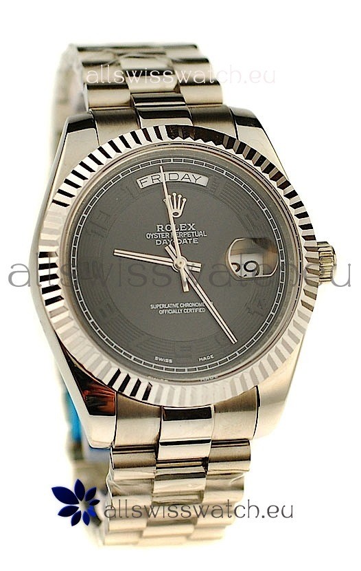 Rolex Day Date Silver Swiss Replica Watch