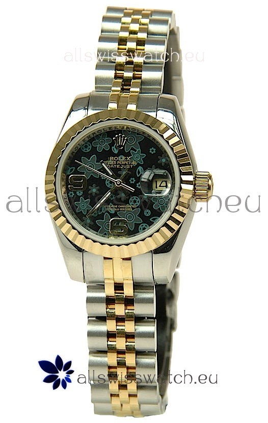 Rolex Floral Motif Datejust Ladies Replica Watch