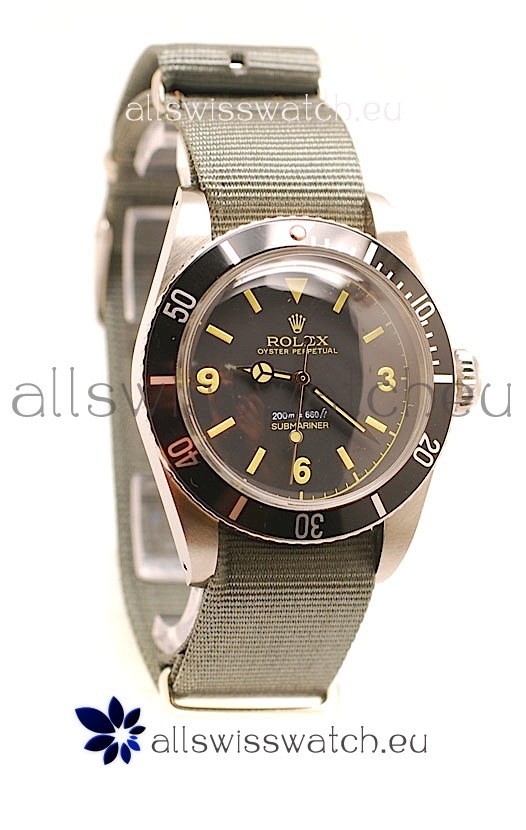 Rolex Submariner Swiss Watch Nylon Strap Watch