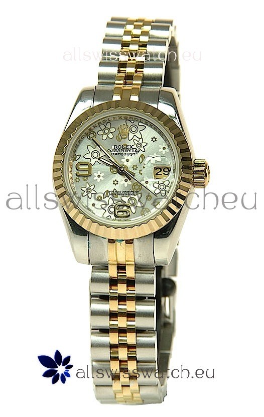 Rolex Floral Motif Datejust Ladies Replica Watch