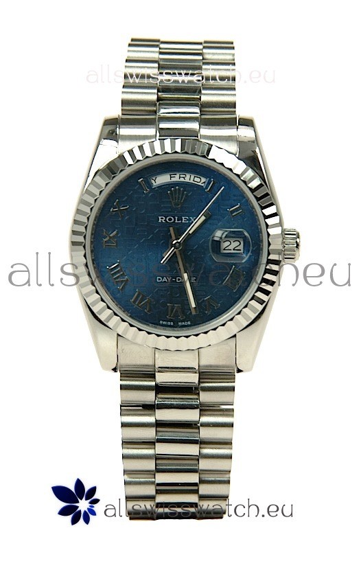 Rolex Day Date-Silver Swiss Replica Watch