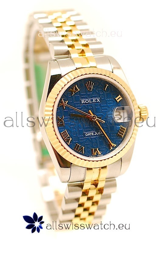 Rolex DateJust Mid-Sized Swiss Replica Two Tone Watch