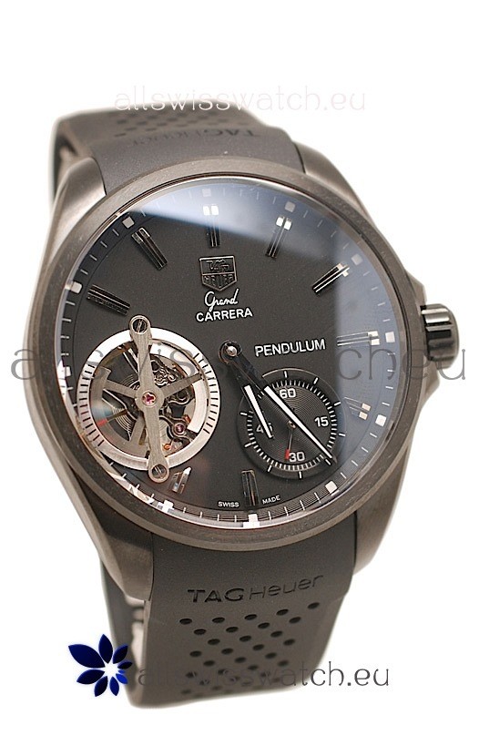 Tag Heuer Grand Carrera Pendulum Swiss Automatic Watch in Black