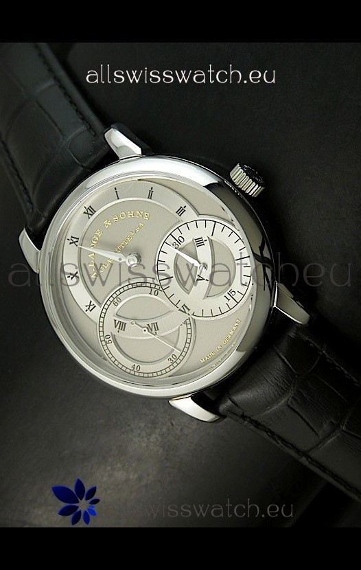 Alange Sohne Dual Sub Dials Japanese Watch Black Strap