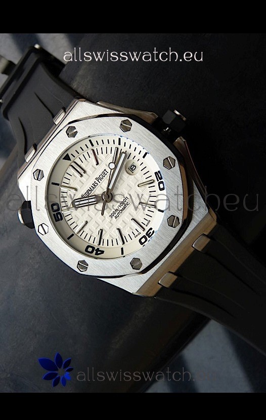 Audemars Piguet Scuba Japanese Replica Watch White Dial