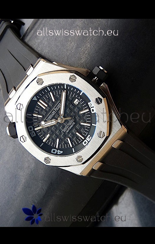 Audemars Piguet Scuba Japanese Replica Watch Black Dial