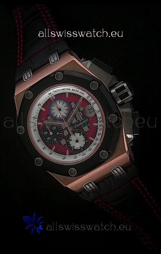 Audemars Piguet Royal Oak Offshore Rubens Barrichello Pink Gold Watch - Secs hand 12 O clock