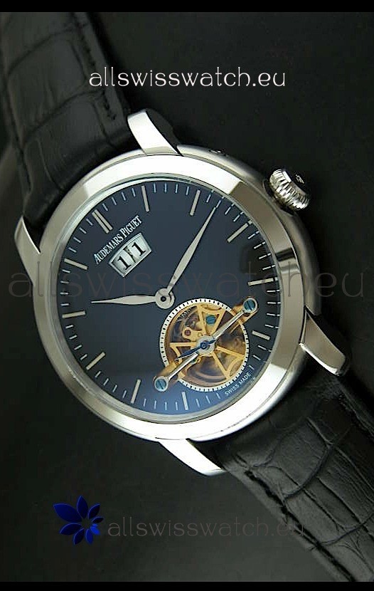Audemars Piguet Jules Tourbillon Japanese Replica Watch in Dark Blue Dial