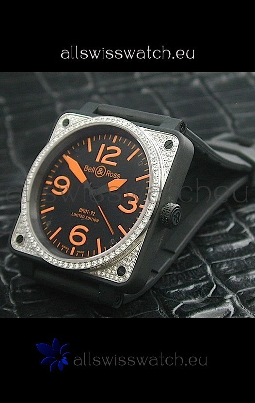 Bell and Ross BR01 92 Swiss Watch with Diamonds Bezel