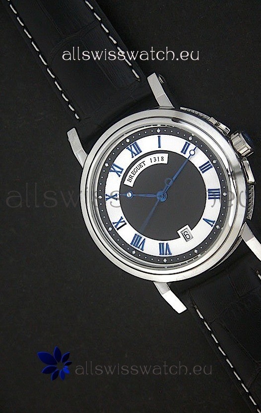 Breguet De La Marine Swiss Replica Watch in Black & White Dial