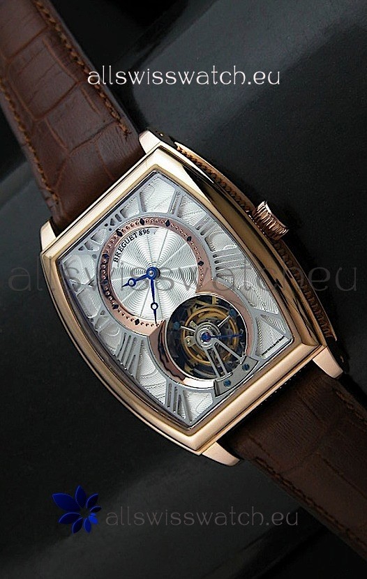 Breguet 986 AI Swiss Watch in Silver & Golden Dial