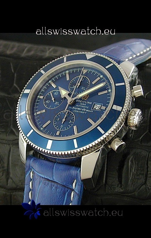 Breitling Superocean Swiss Replica Watch in Blue Dial