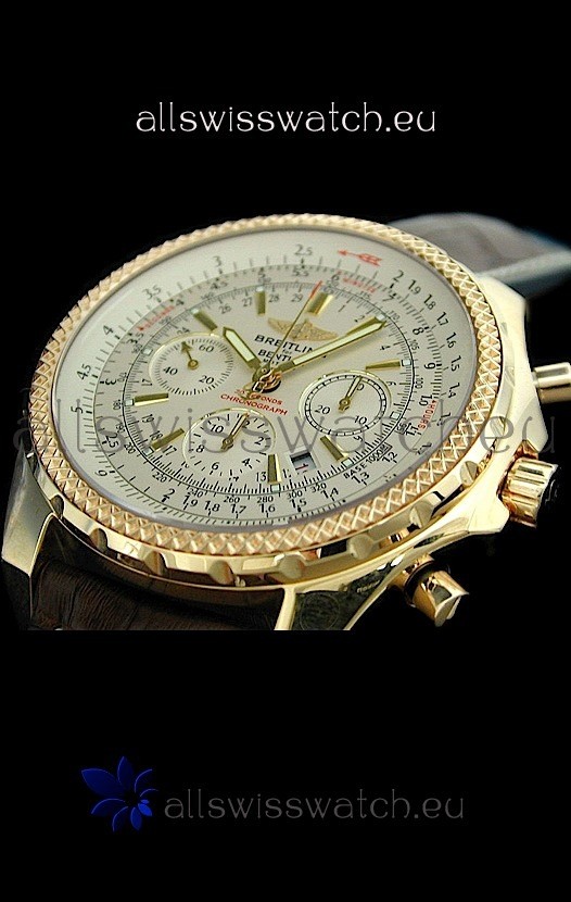 Breitling Bentley Swiss Replica Watch in White Dial