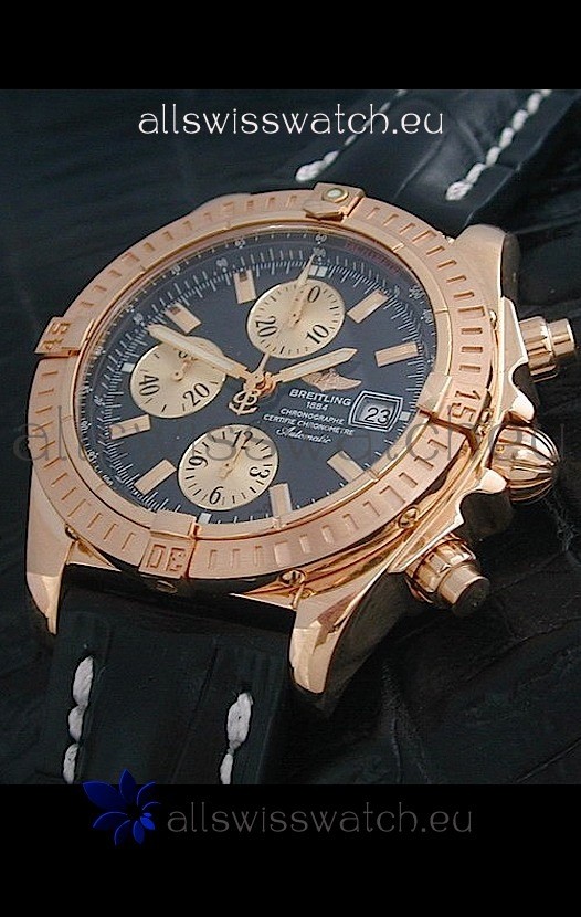 Breitling Windrider Swiss Replica Watch in Black Dial