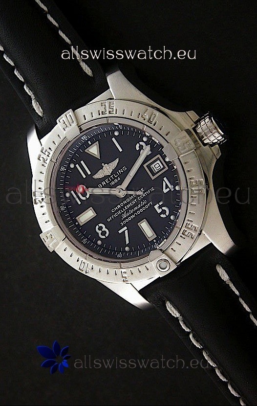 Breitling Avenger Seawolf Swiss Replica Watch in Black Dial