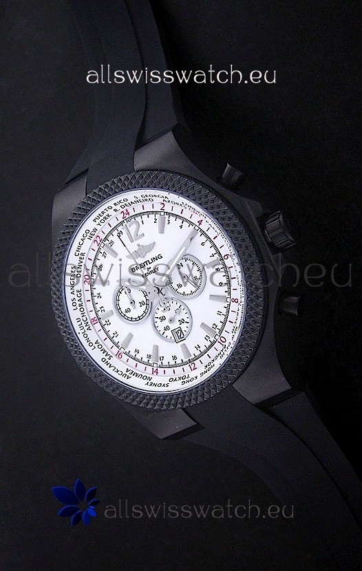 Breitling Bentley PVD Japanese Replica Watch in White Dial
