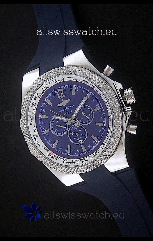Breitling Bentley Chronograph Japanese Replica Watch in Blue Dial