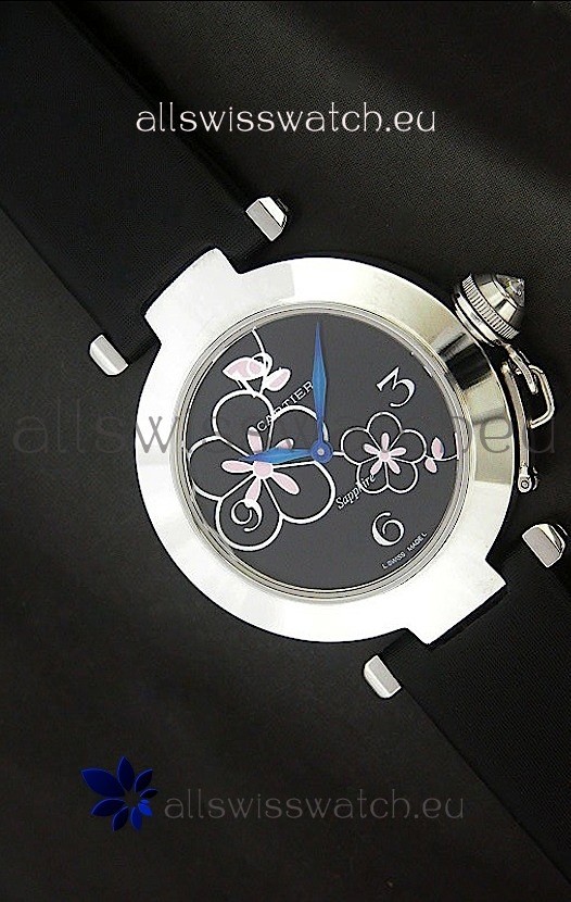 Cartier Pasha de Ladies Replica Watch in Black Dial