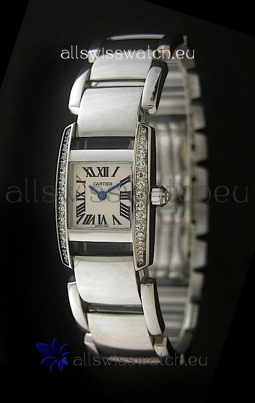 Cartier Tankissime Ladies Replica Watch in White Dial