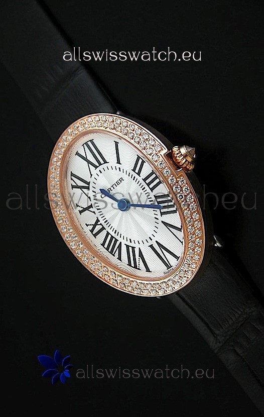 Cartier Ellipse Ladies Replica Watch in Pink Gold