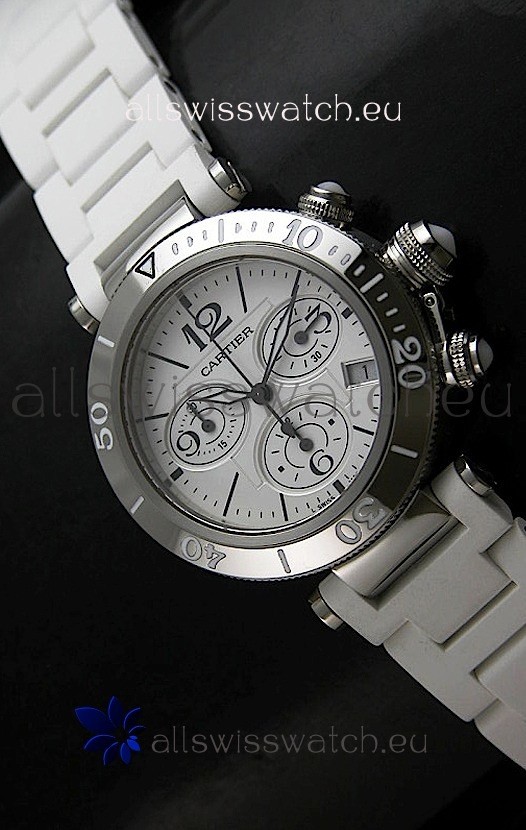 Cartier Pasha de Ladies Replica Watch in White Dial