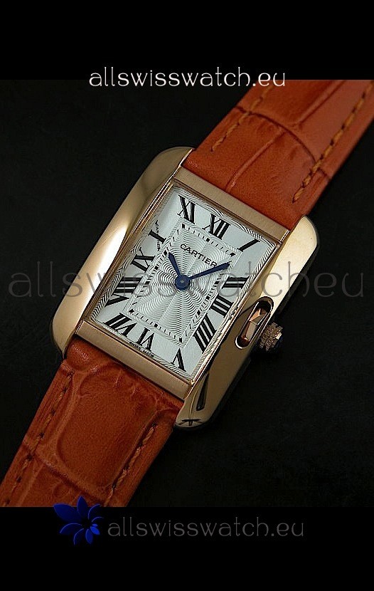 Cartier Louis Japanese Replica Ladies Rose Gold Watch