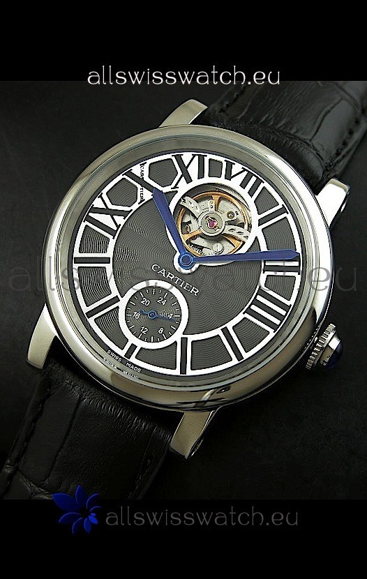 Ballon De Cartier Flying Tourbillon Japanese Replica Watch - Steel Case