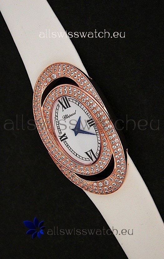 Chopard Xtravagza Swiss Replica Watch in White Strap
