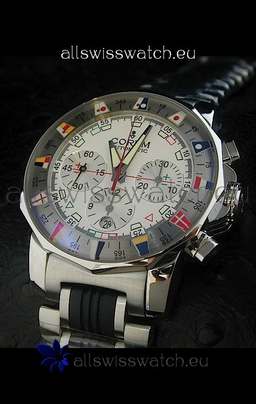 Corum Admiral's Cup Challenge Swiss Replica Watch in White Dial