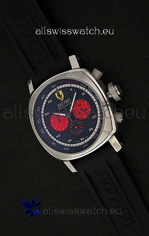 Ferrari Chronograph Japanese Replica Watch in Black Dial